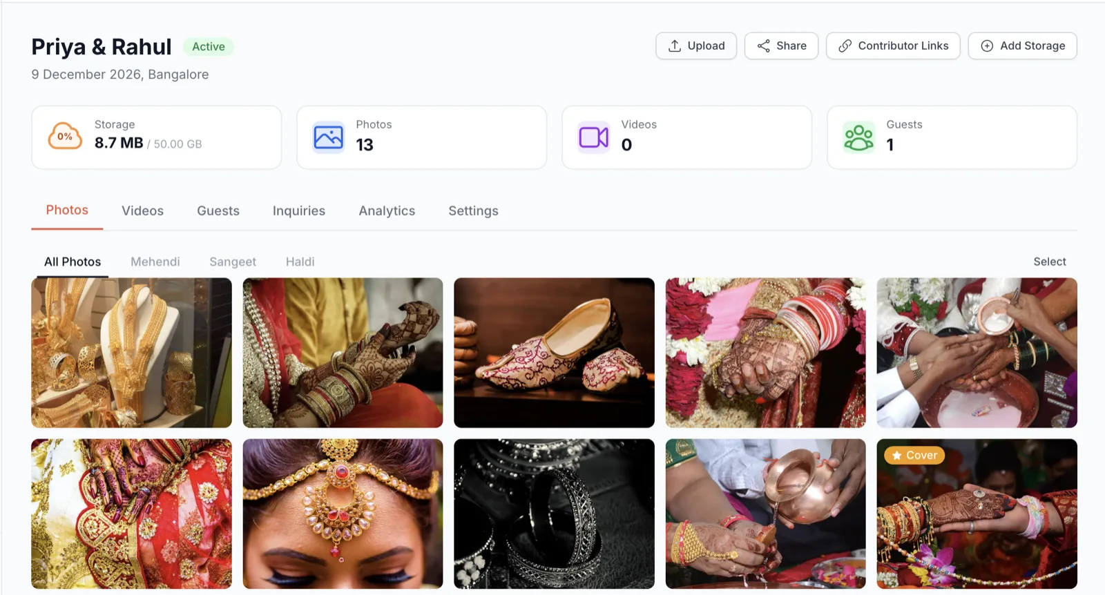 Event Creation & Uploads